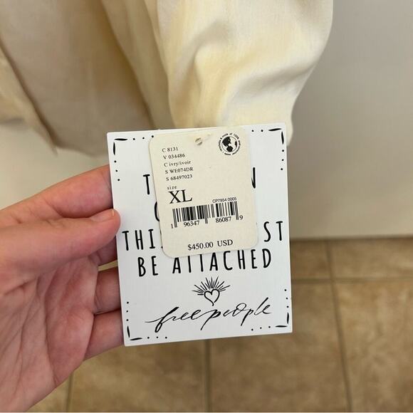 Brenda Knight Free People Cream Lace Blazer XL NWT Double-Breasted - Picture 3 of 14